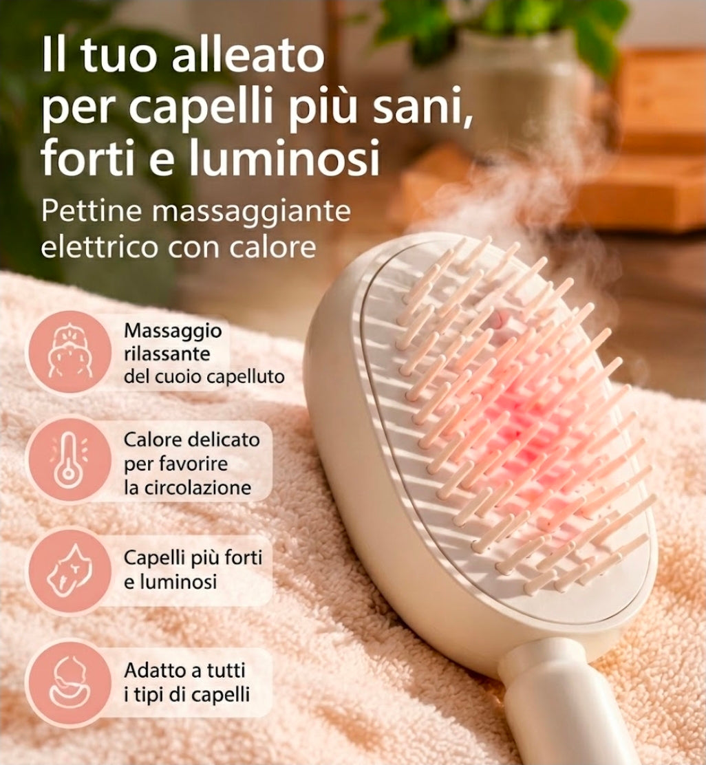 Pettine Massaggiante Elettrico con Calore