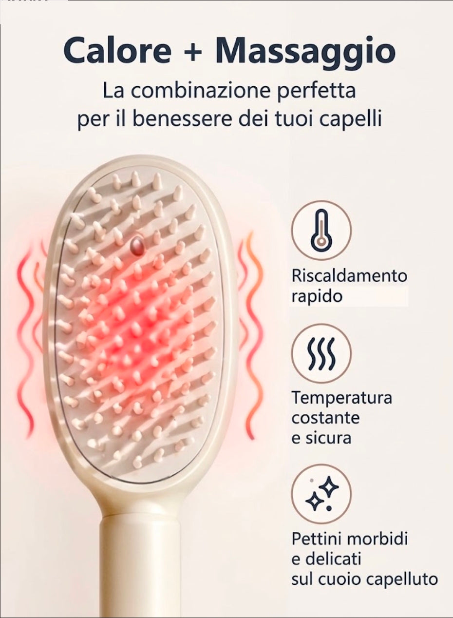 Pettine Massaggiante Elettrico con Calore